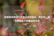 特朗普称即将与伊朗达成核协议，外交部：中方愿继续发挥建设性作用