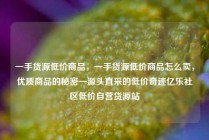一手货源低价商品，一手货源低价商品怎么卖，优质商品的秘密—源头直采的低价奇迹亿乐社区低价自营货源站