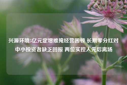 兴源环境5亿元定增难掩经营困顿 长期零分红对中小投资者缺乏回报 两位实控人先后离场  第1张