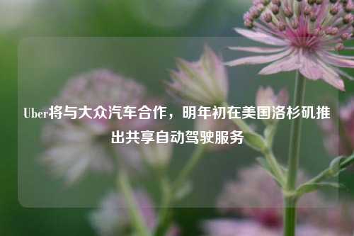 Uber将与大众汽车合作，明年初在美国洛杉矶推出共享自动驾驶服务  第1张