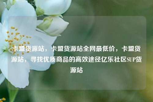 卡盟货源站	，卡盟货源站全网最低价，卡盟货源站，寻找优质商品的高效途径亿乐社区SUP货源站  第1张
