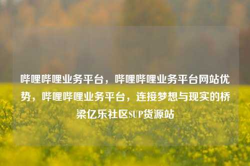 哔哩哔哩业务平台，哔哩哔哩业务平台网站优势，哔哩哔哩业务平台	，连接梦想与现实的桥梁亿乐社区SUP货源站  第1张
