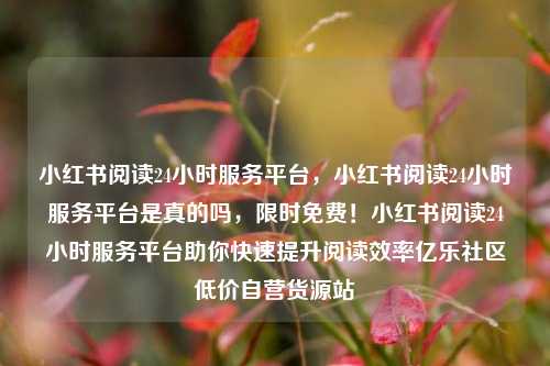小红书阅读24小时服务平台	，小红书阅读24小时服务平台是真的吗，限时免费！小红书阅读24小时服务平台助你快速提升阅读效率亿乐社区低价自营货源站  第1张