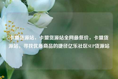 卡盟货源站，卡盟货源站全网最低价	，卡盟货源站，寻找优质商品的捷径亿乐社区SUP货源站  第1张